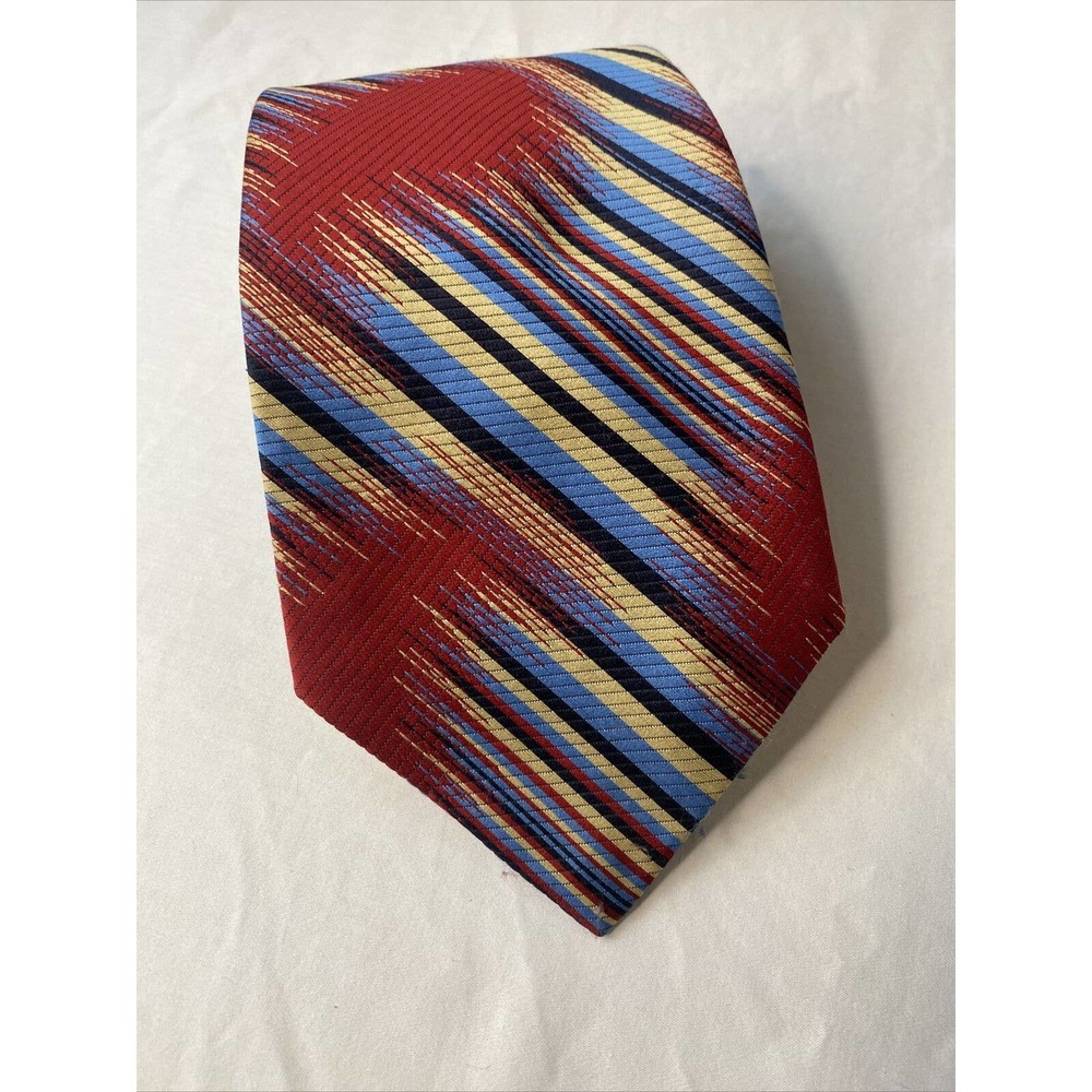 Vintage Guillermo de Lima Multicolored￼ Designer Collection Mens Necktie ￼